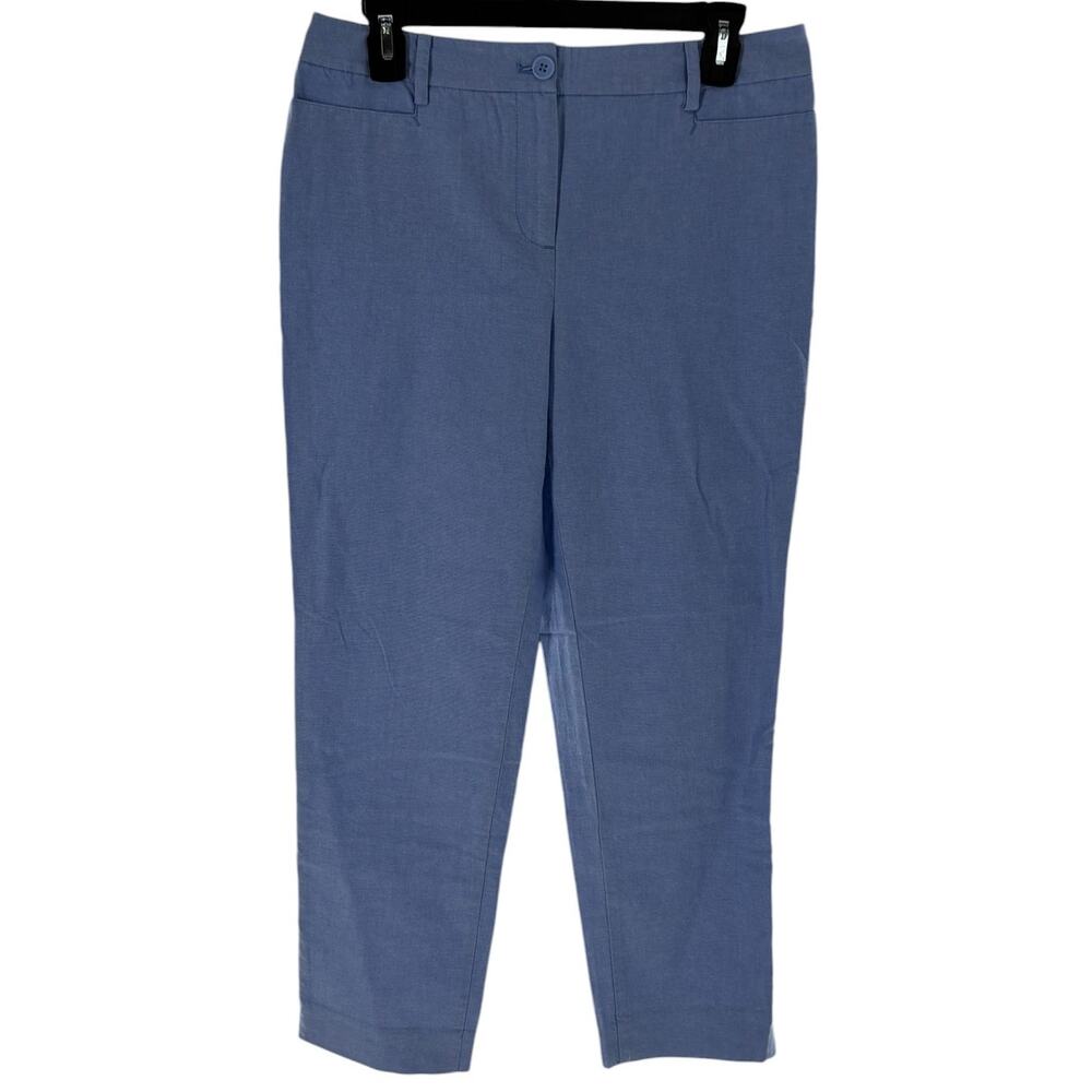 Talbots Blue Cotton Cropped Pants